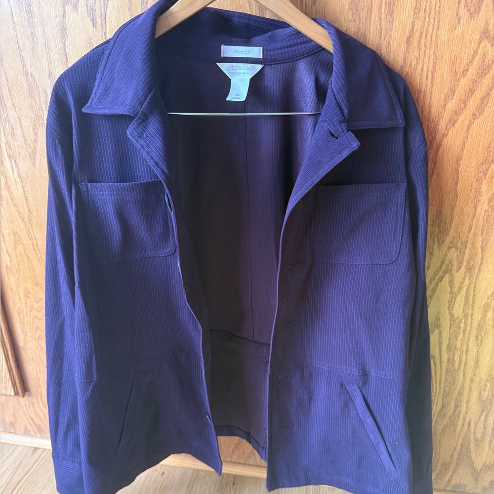 CJ Banks Women's Deep Purple Utility Jacket
